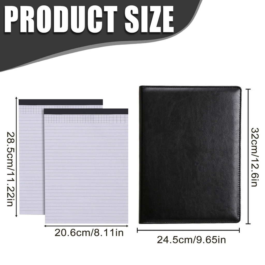 Professional Padfolio with Notepad Included, Faux Leather Portfolio Folder with Clipboard & Pen Holder, Resume Folder... - Image 3