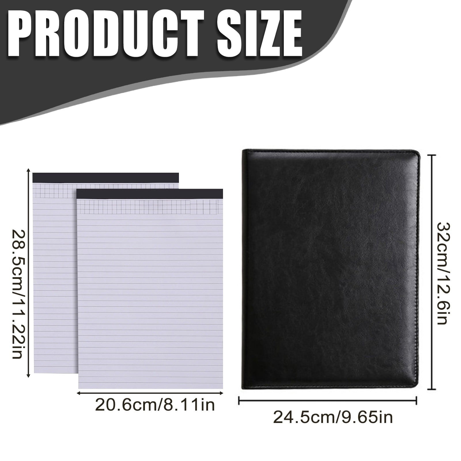 Professional Padfolio,Multi Function Faux Leather Portfolio Binder with Clipboard - Interview Resume Folder,Legal Document,Business Card Hol - Image 3