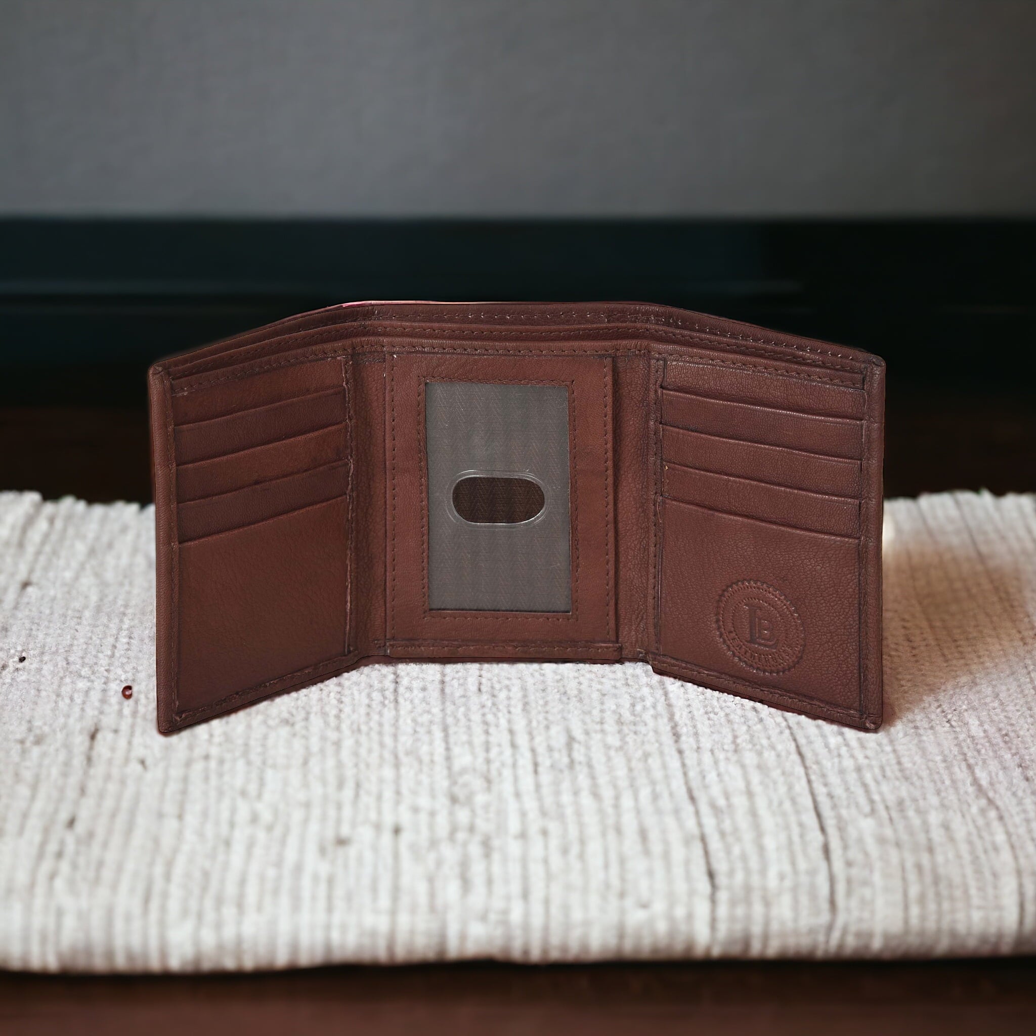 Genuine Leather Slim Trifold Wallets For Men - Mens Wallet RFID Blocking Holiday Gifts For Men - Image 3
