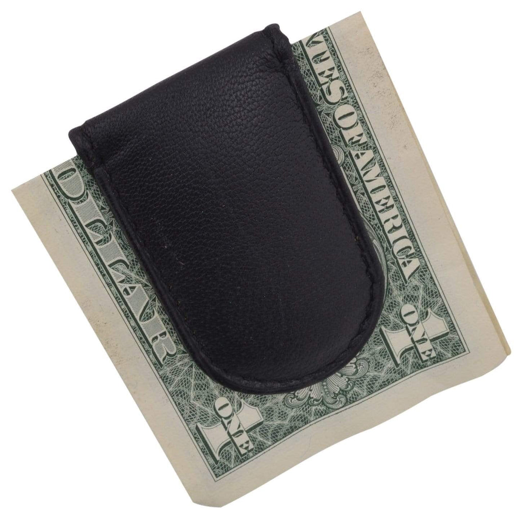 Men's Slim Magnetic Money Clip Genuine Leather Business Card Holder - Image 5