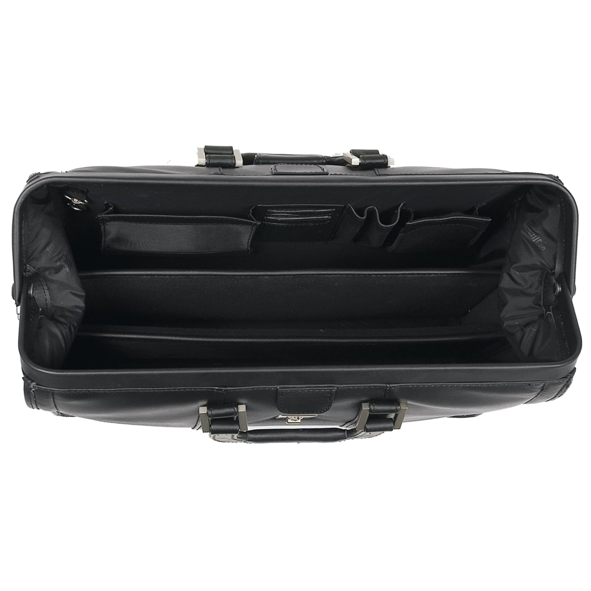 Top Grain Cowhide Leather, 17" Leather Litigator Laptop Briefcase - Image 2