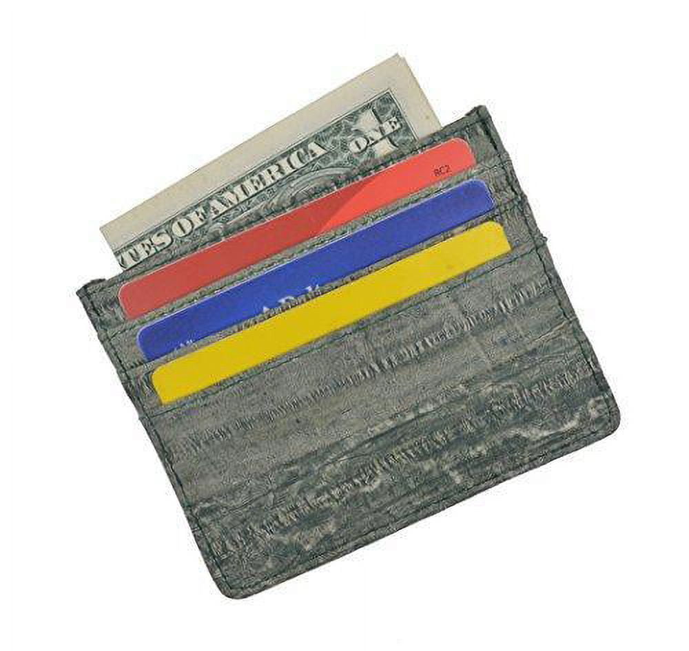 Waterproof Genuine Eel Skin Soft Leather Slim Thin Credit Card Holder Wallet - Image 4