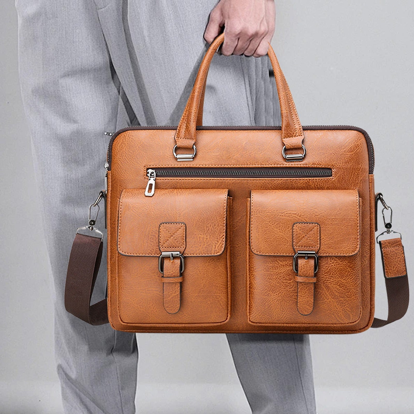 Crossbody Laptop Bag Business Casual Shoulder Bag Spacious Work Office Commute Travel Bag - Image 5