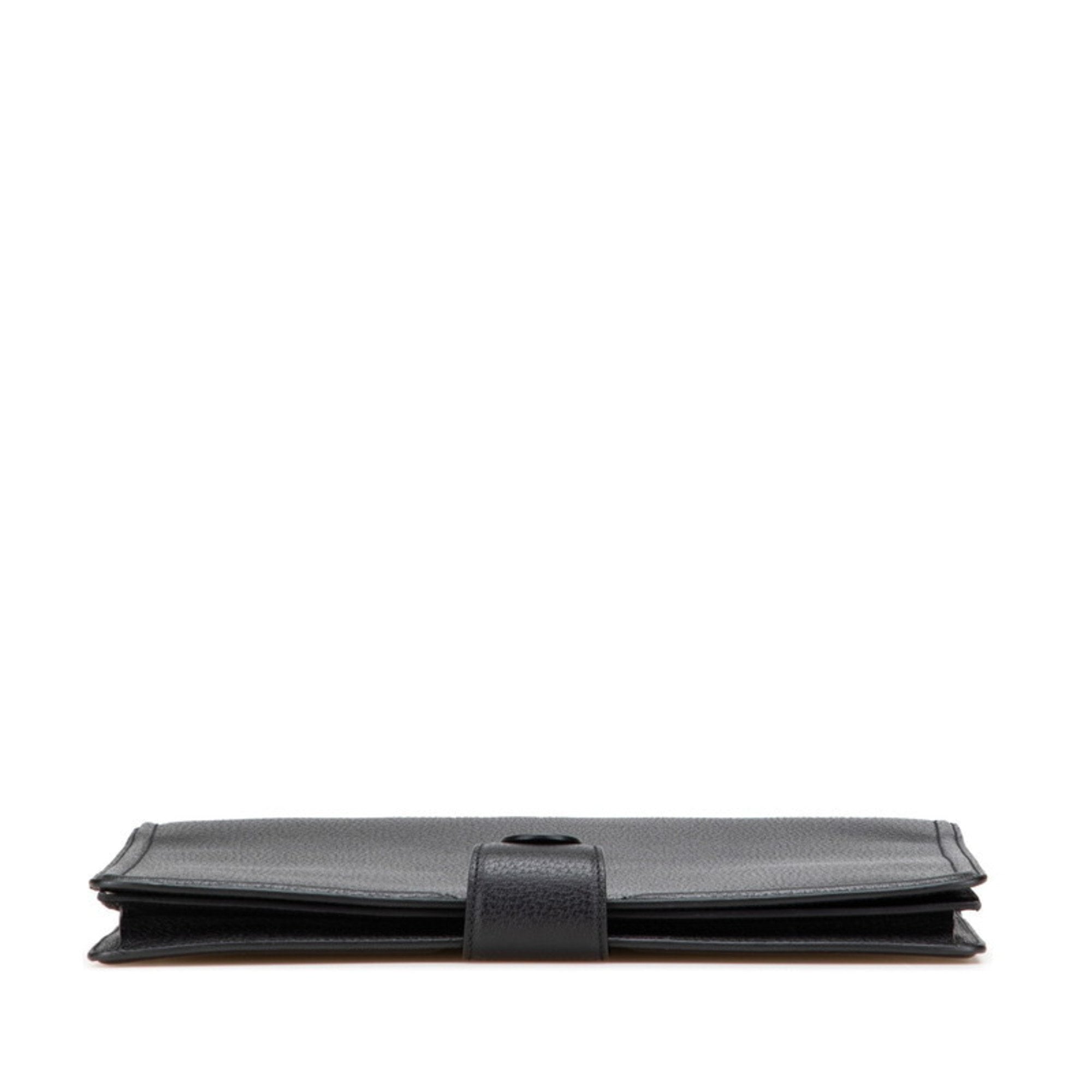 Pre-Owned Cat Head Briefcase Clutch Bag 495655 Black Leather Men's (Good) - Image 3