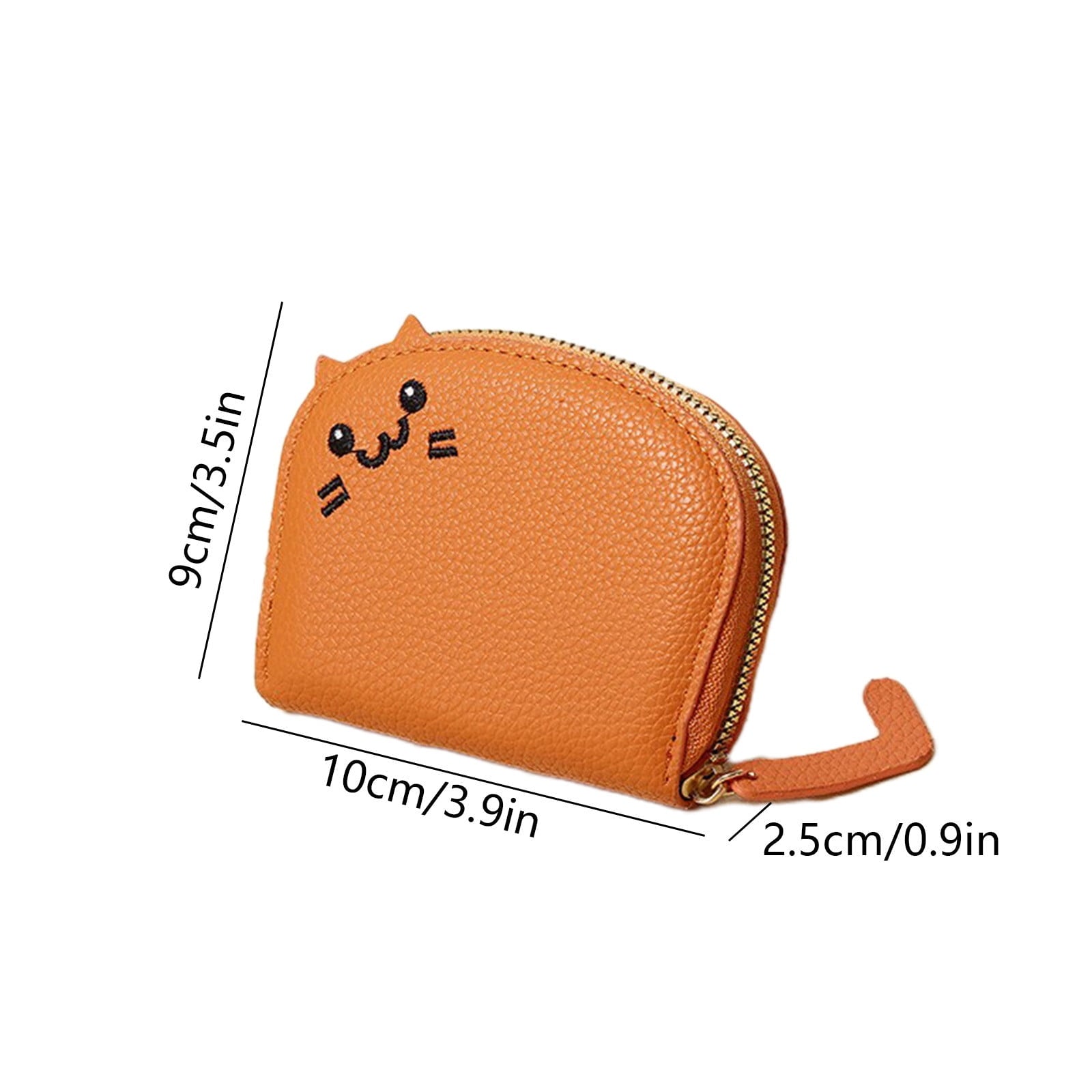 for Women,Small Wallet Slim Leather Business Organizer Case with Zipper & Keychain - Image 3