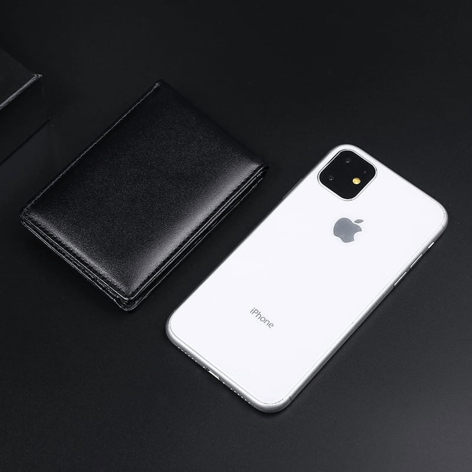 Minimalist Wallets for Men, Slim Leather Bifold Wallet Credit Card Holder with Cash Pocket, ID Window, RFID Blocking, Gifts for Men, Black - Image 4