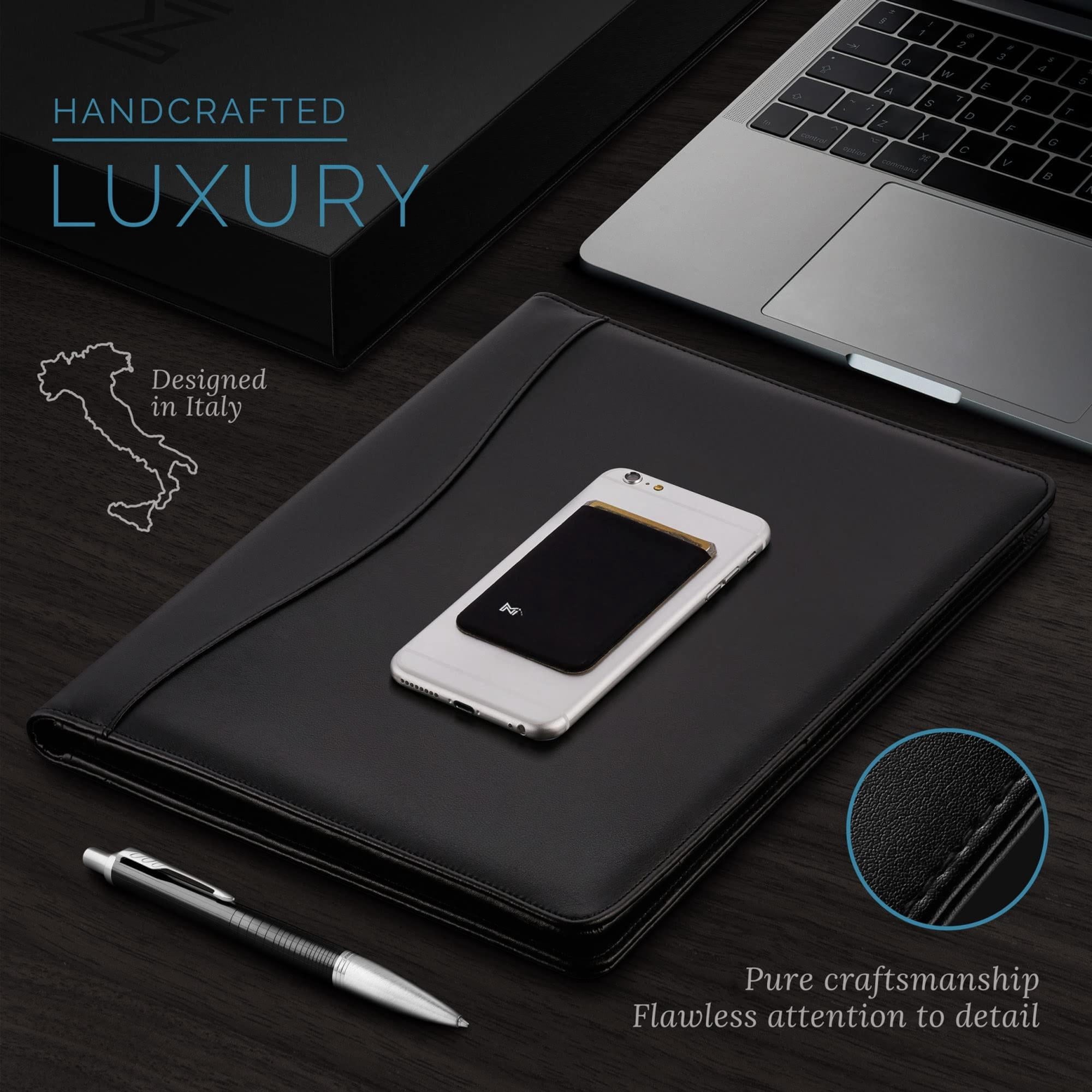 Folder Business Pu Notepad Holder For Resumes Legal Pad Executive Binder Professional Padfolio Notebook Women/men - Image 3