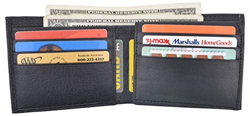 Cavelio Mens Premium Leather Slim Flap Up Card Id Holder Bifold Wallet - Image 4