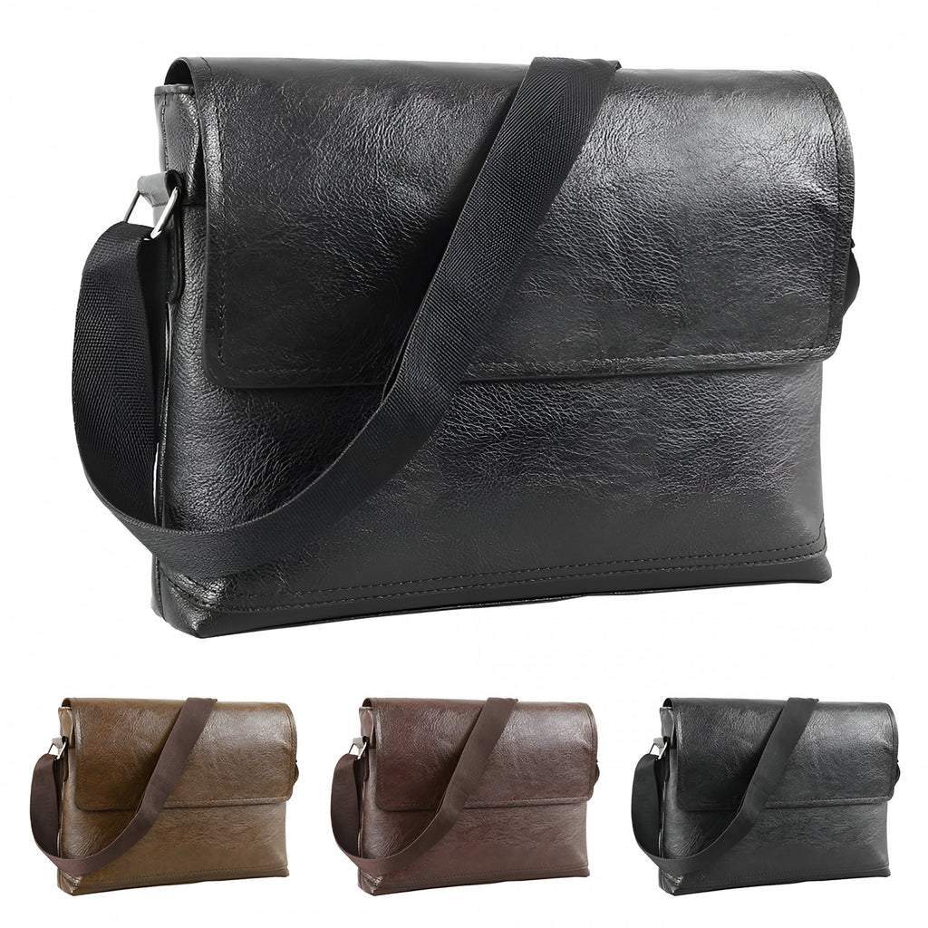 Mens Leather Bags Messenger Bag Briefcase Satchel Shoulder Handbag Cross Body - Image 2