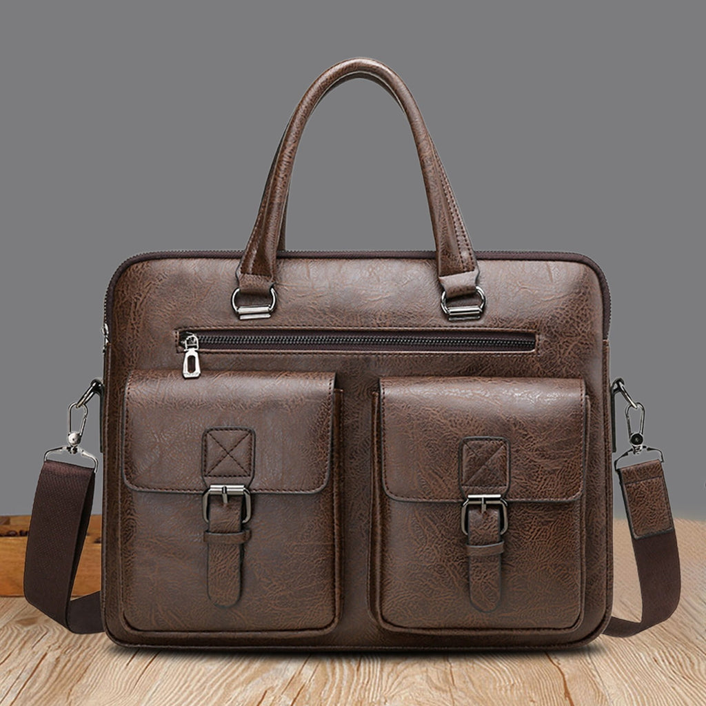 Textured PU Leather 3-in-1, Laptop-Friendly for Business Travel - Image 2