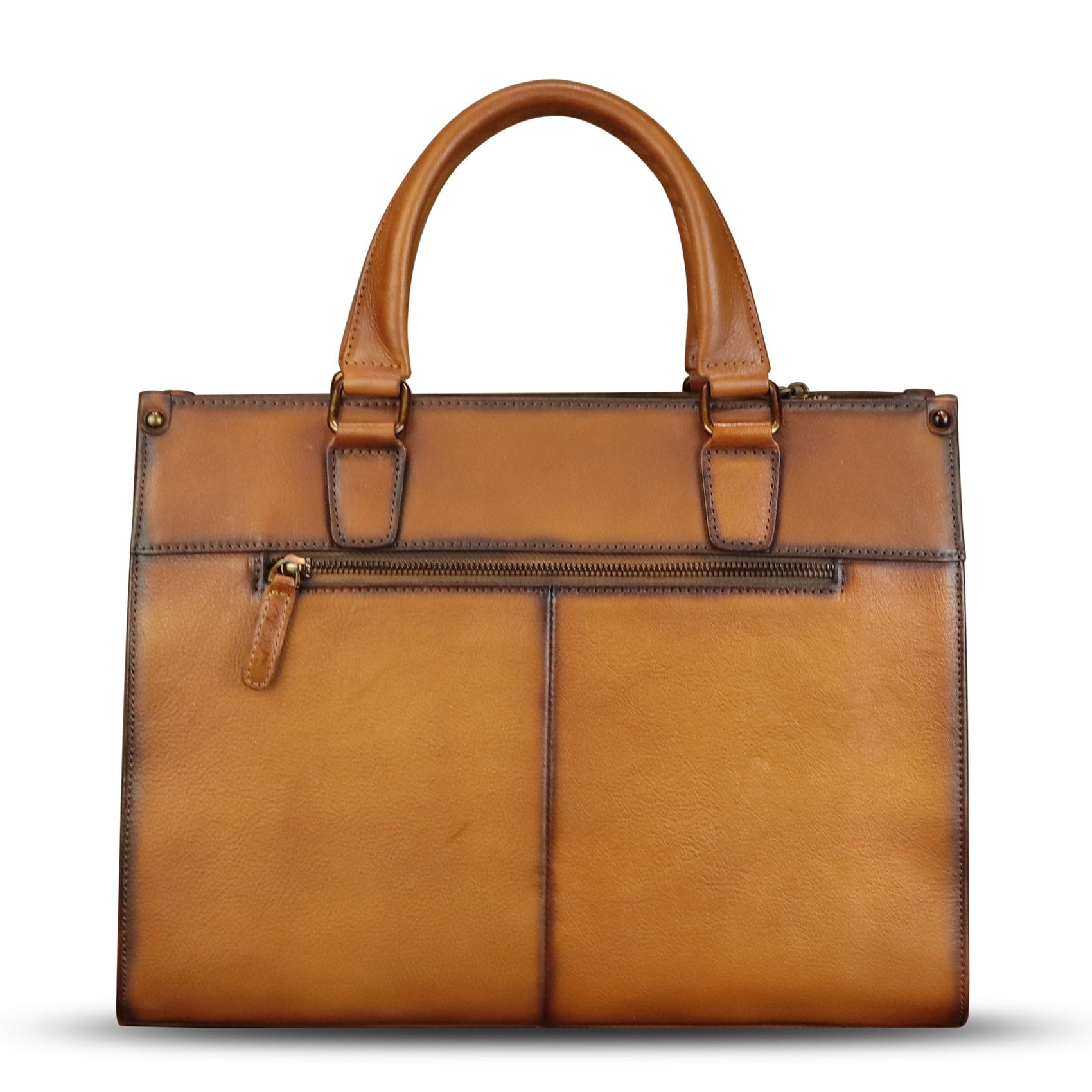 Genuine Leather Messenger Bag Briefcase for Men Vintage Real Leather Shoulder - Image 3