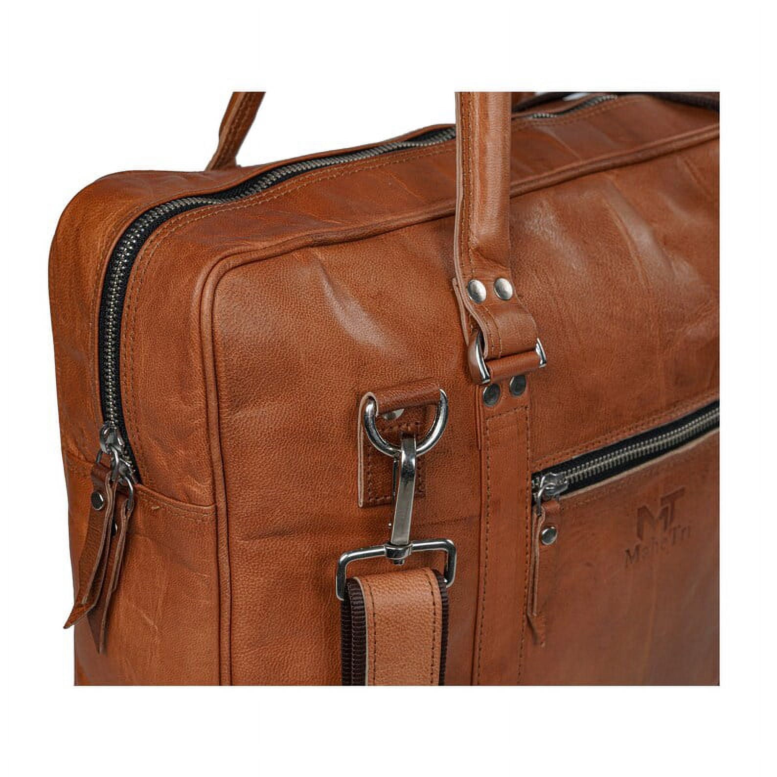 Genuine Leather Laptop Messenger Bag For Men 16" Travel Briefcase Brown Bag - Image 5
