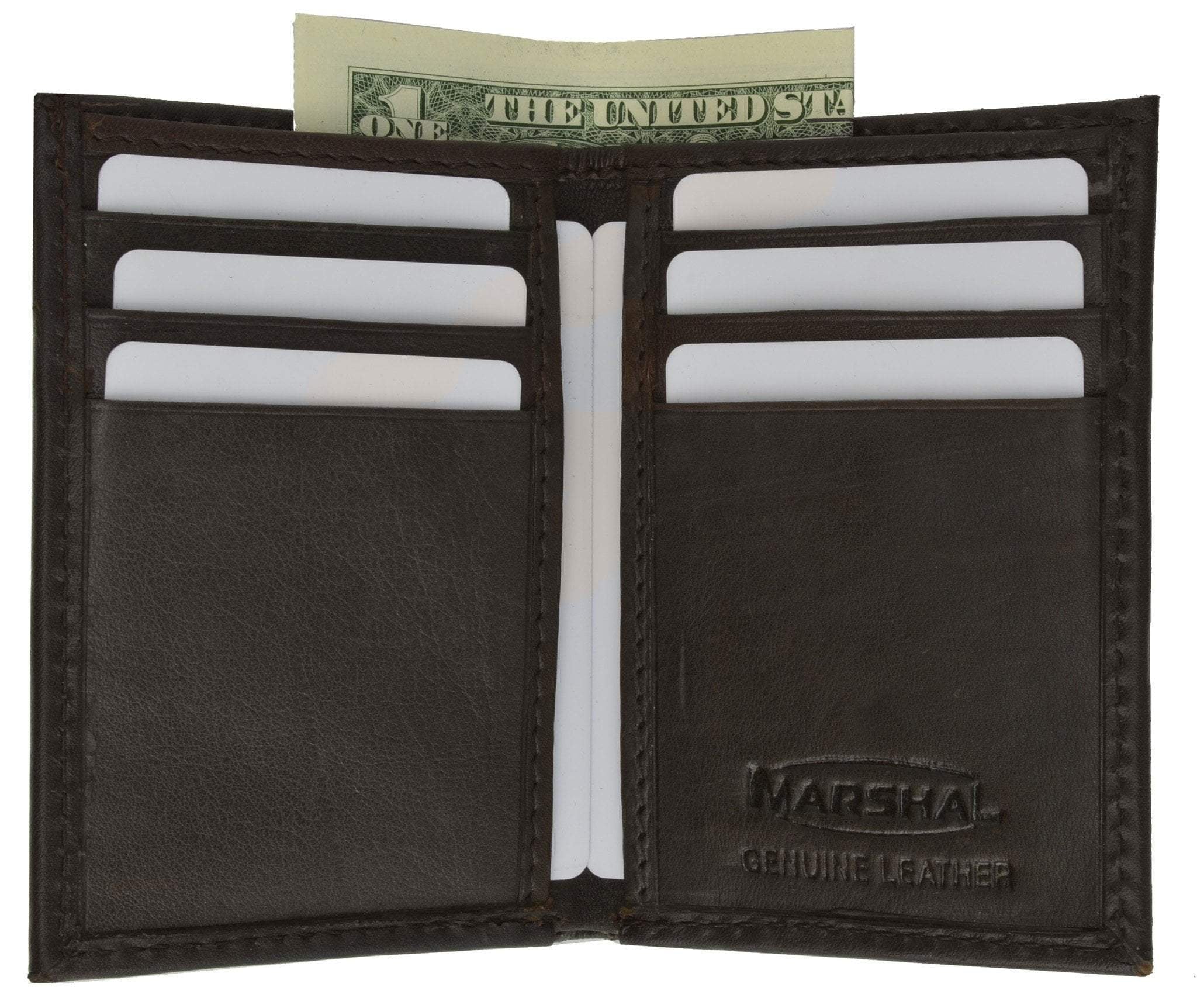 New Slim Thin Mens Bifold Genuine Leather ID Wallet Credit Card Holder 71 (C) - Image 3