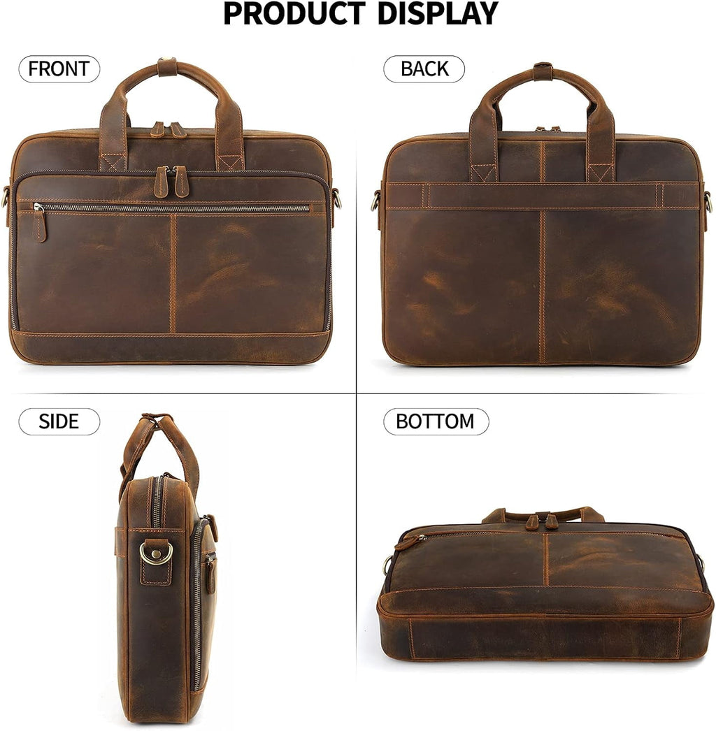 Briefcase for Men, Business Messenger Bag Laptop Bag Attache Case, Fits 15.6 Inch Laptop - Image 3