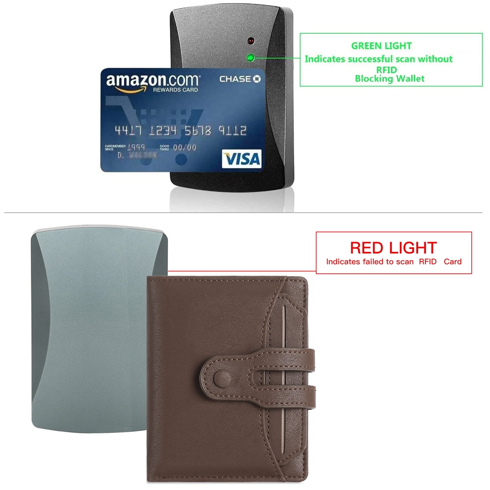 Leather Wallet for Men RFID Blocking Large Capacity Bifold Wallet Minimalist Back Pocket Wallets for Men with Zipper ... - Image 6