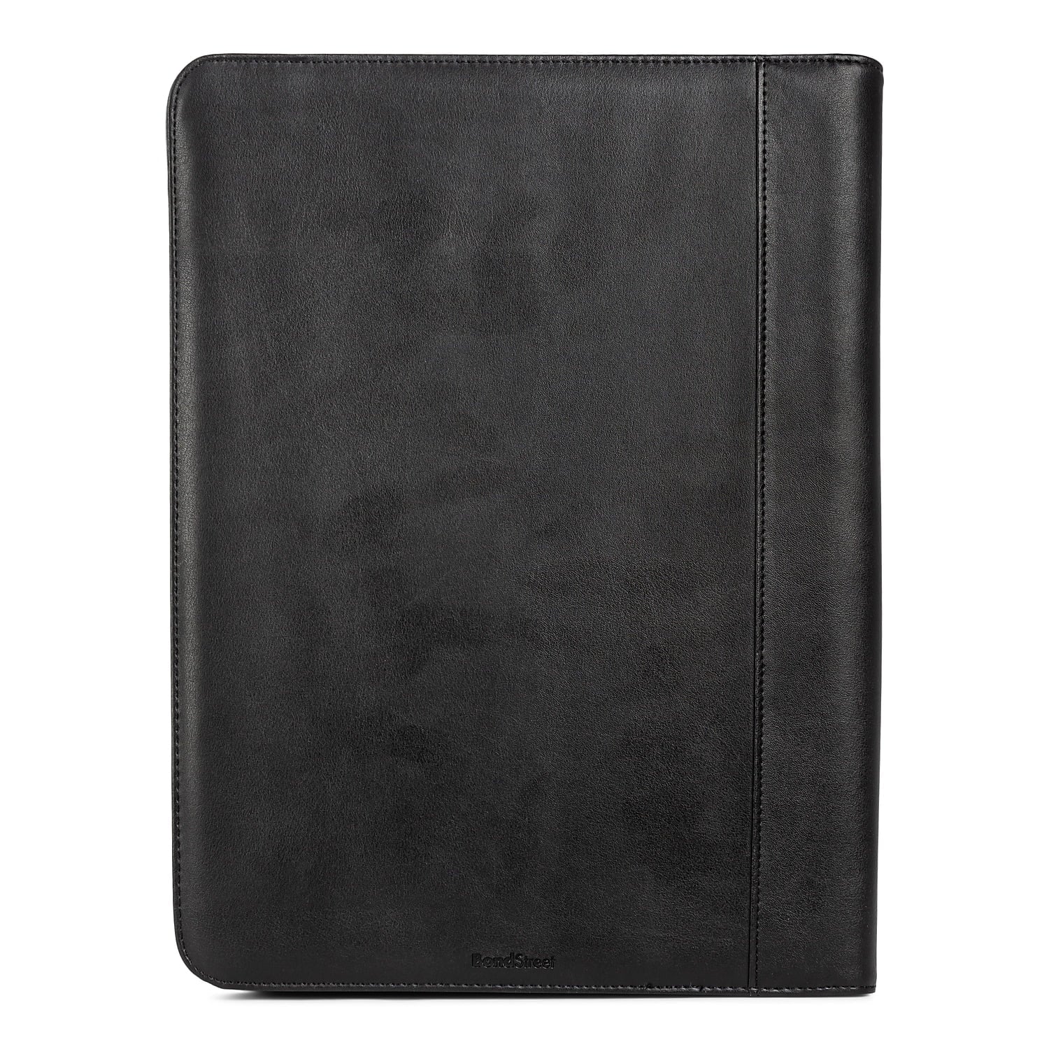 BLACK 9.5 x 13.25 in. Faux-Leather Padfolio with Solar Calculator, Black - Image 2