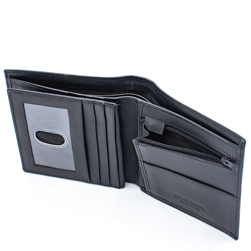 Euro Bifold Wallet for Men Genuine Soft Leather Handcrafted Hipster Wallet with Coin Pocket - Image 3