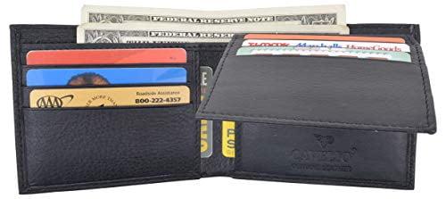 Cavelio Mens Premium Leather Slim Flap Up Card Id Holder Bifold Wallet - Image 3