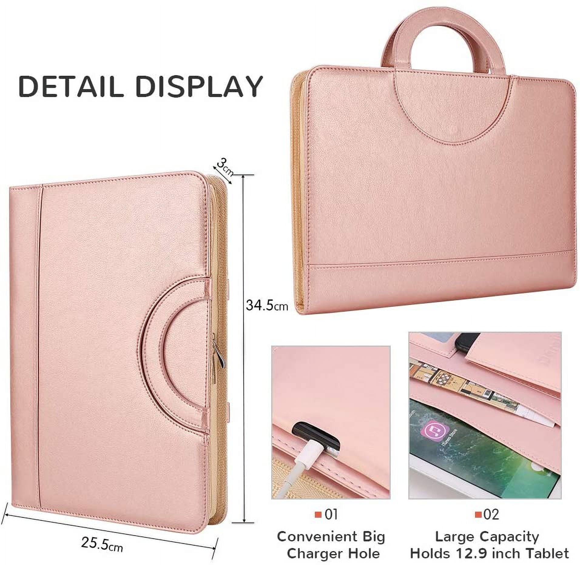 Portfolio with [Hidden Handle] and [Clipboard], Business Conference Portfolio Organizer Notepad Folder, for Women/Men... - Image 2