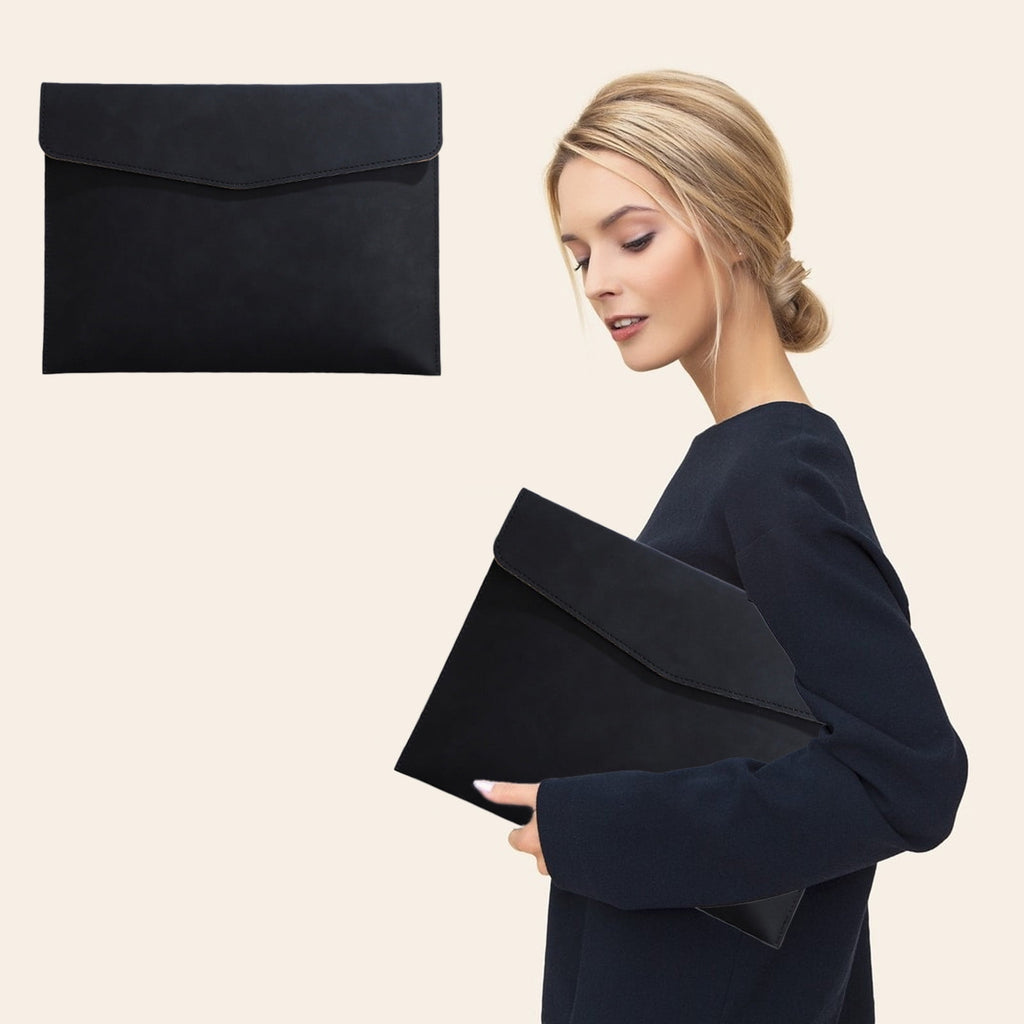 PU Leather Document Holder, Large Capacity File Folder for A5, Holds 100 Sheets, Business Portfolio Organizer with Ma... - Image 2