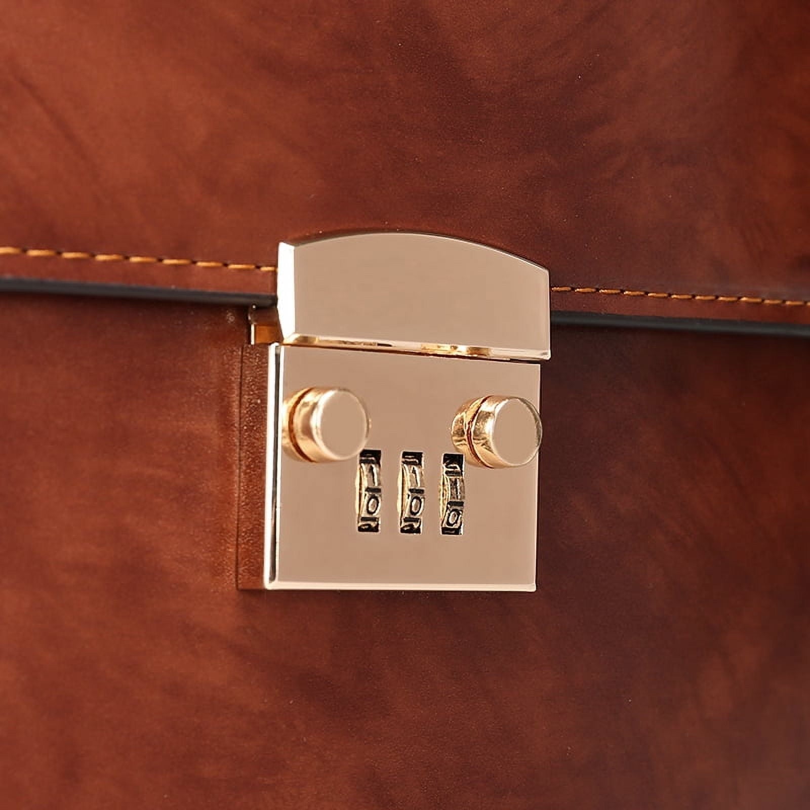 for Men Leather Portfolio Large Capacity Office Computer Bag - Image 5