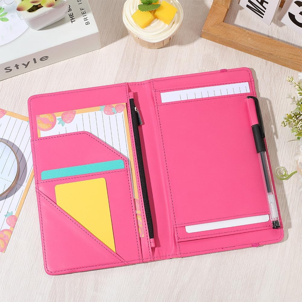 PU Leather Clipboards Portfolio Folder Leather Padfolio Binder Storage Clipboard with 5 Pockets Spiral Clipboard Foli... - Image 3
