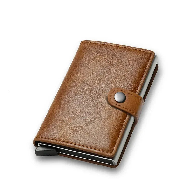 Credit Card Holder Wallets Men PU Leather ID Cardholder Case Luxury Small Slim Thin Smart Minimalist Wallet - Image 4