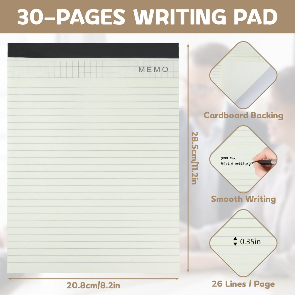 with Memo, Legal Resume Folder for Interview, Faux Leather Padfolio for Men Women Strap, Business Binders for Documen... - Image 5