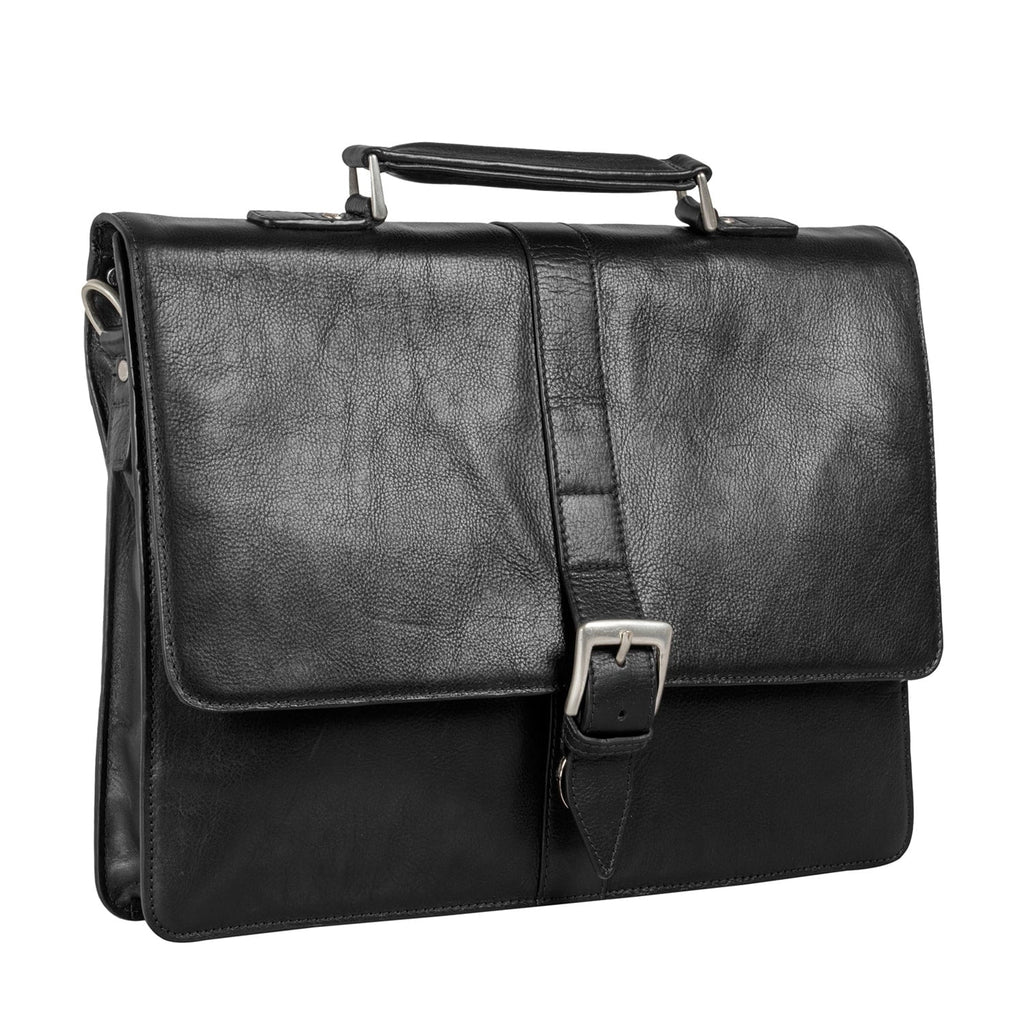 Hudson Men's Large Leather Briefcase - Image 2