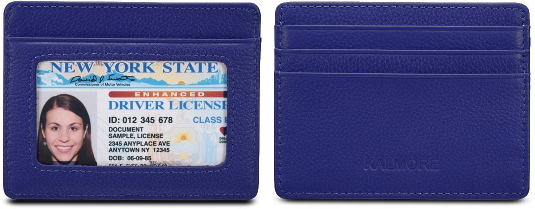 Credit Card Holder Genuine Leather Slim & Thin Pocket Wallet Minimalist Wallet Money Clip RFID Blocking - Image 2