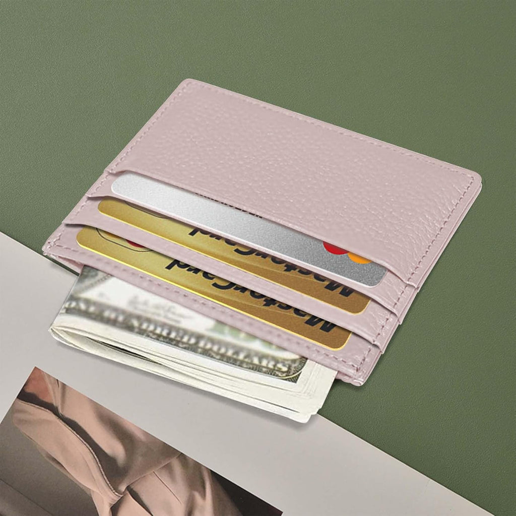 Credit Card Wallet, Super Slim Card Holder, Genuine Leather Wallet for Man and Women with 6 Card Slots and 1 Pocket - Image 5