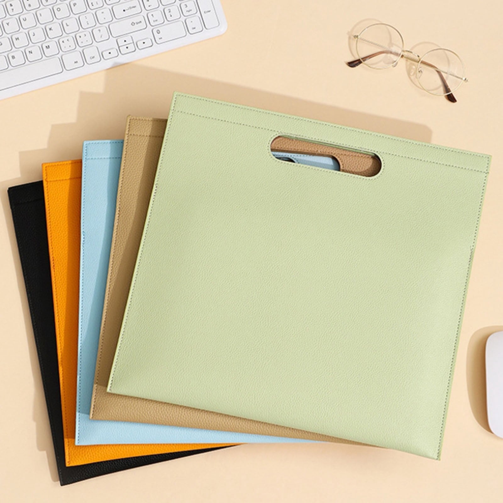 Document Organizer Folder PU Leather Portfolio Binder Business Padfolio for Papers Tablets and Meeting Handheld Bag B... - Image 5