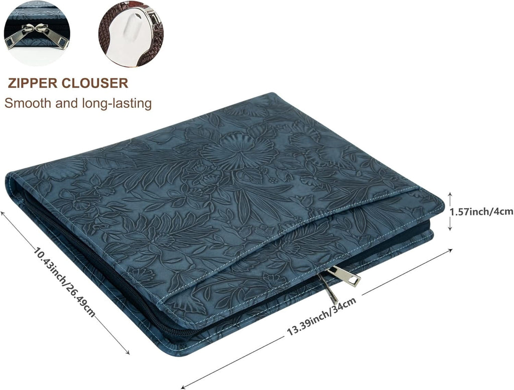 for Women, Professional Bussiness Portfolio Organizer with A4 Notepad Holder, Zippered Portfolio Binder Fits 13" Ipad... - Image 2