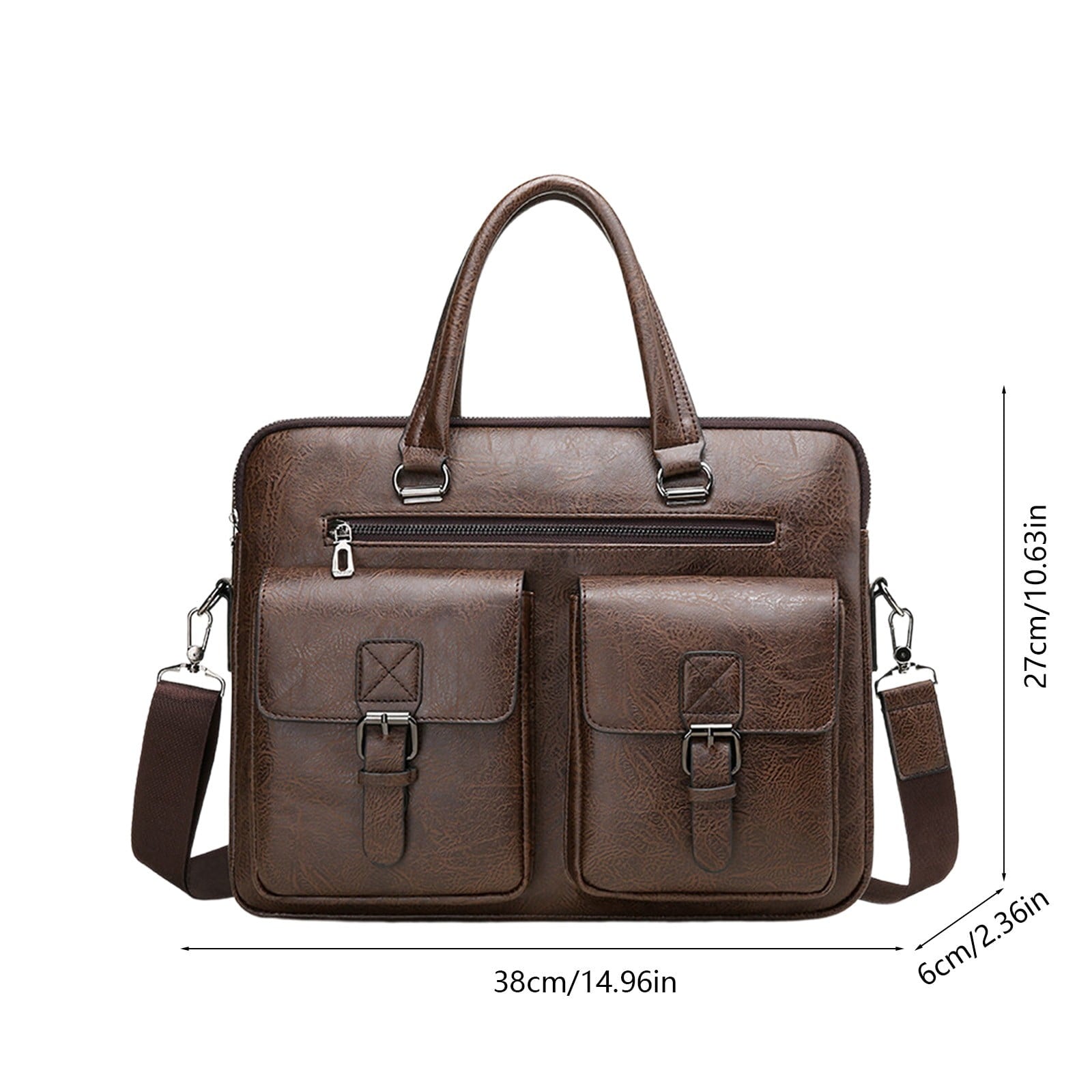 Textured PU Leather 3-in-1, Laptop-Friendly for Business Travel - Image 5