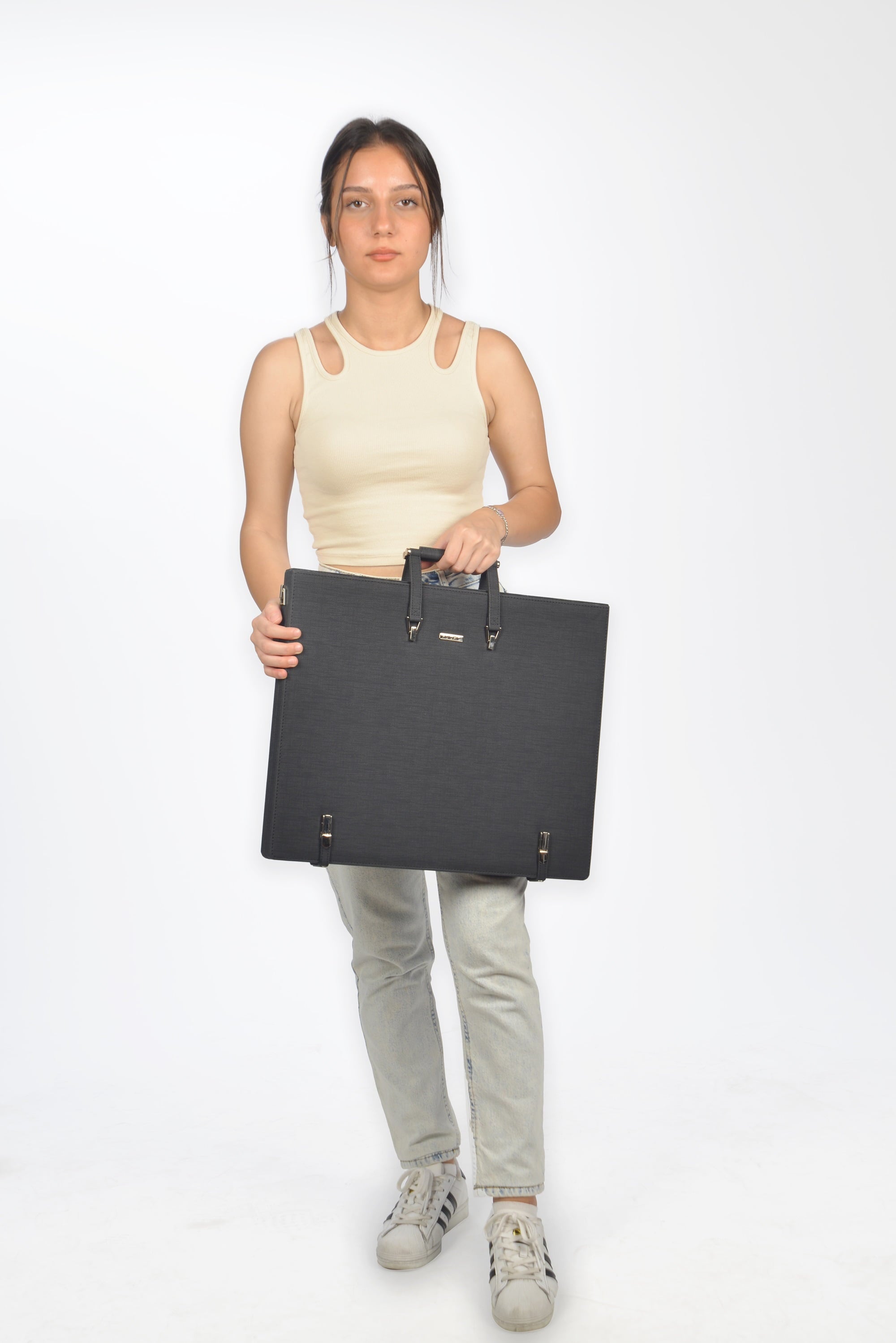 A3 Leather Binder Leather Portfolio Gifts For Painters Portfolio Binder Leather Padfolio Leather Folder Artist Bag Ar... - Image 6