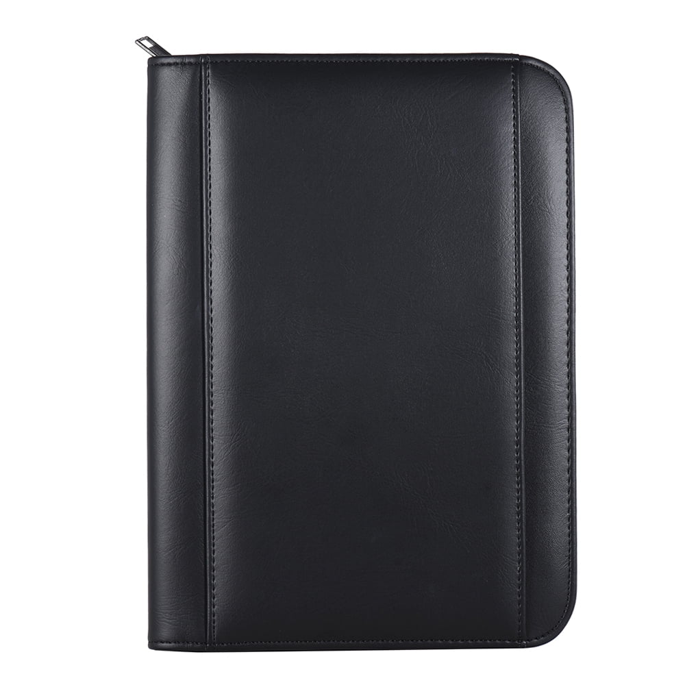 Portable Professional Business Portfolio Padfolio Folder Document Case Organizer A5 PU Leather Zippered Closure with ... - Image 4