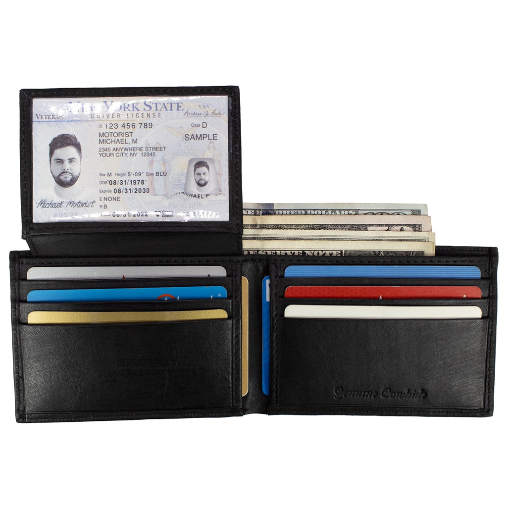 Genuine Leather Minimalist Bifold Wallet For Men, Slim Mens Wallet - Image 3