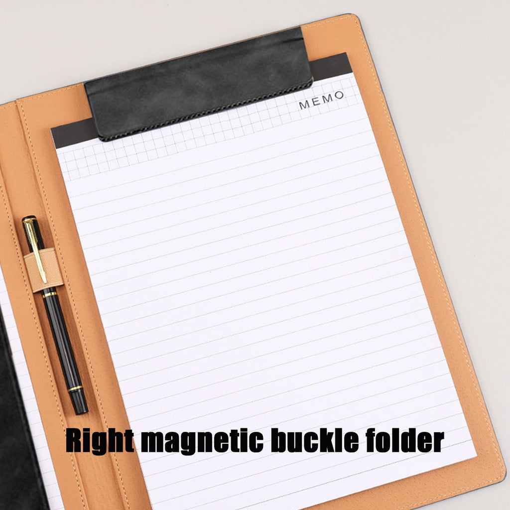 Padfolio Portfolio Folder, Faux Leather Interview Resume Folder with Document Organizer & Business Card Holderss, Let... - Image 4