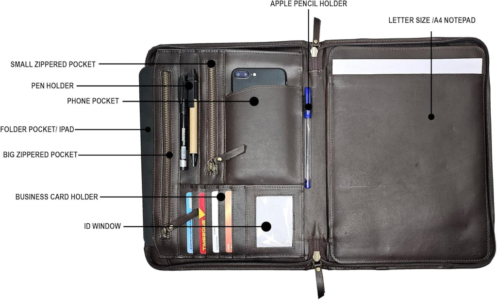Business Portfolio | Professional Organizer Men & Women | Padfolio with Sleeves for documents & Compatible with pro 1... - Image 4