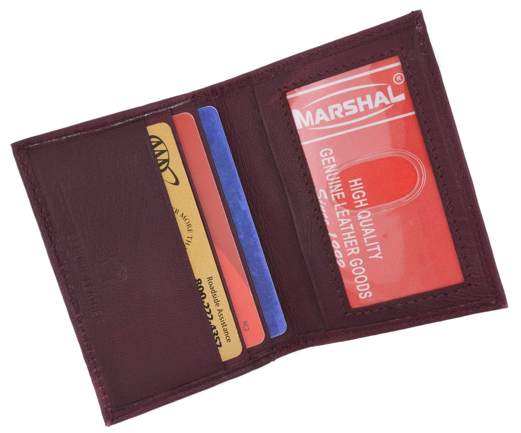 Mens Wallet Bifold Genuine Leather Slim Small Credit Card ID Holder with Front ID Licence Window - Image 5