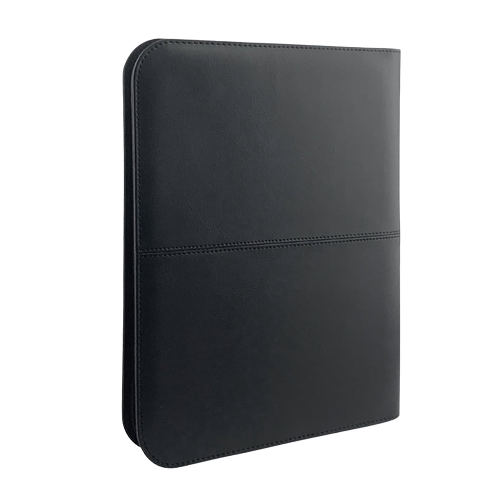 document Bisofice Zippered Business Padfolio A4 PU Leather Portfolio Organizer for Interview Resume Document Planner ... - Image 5