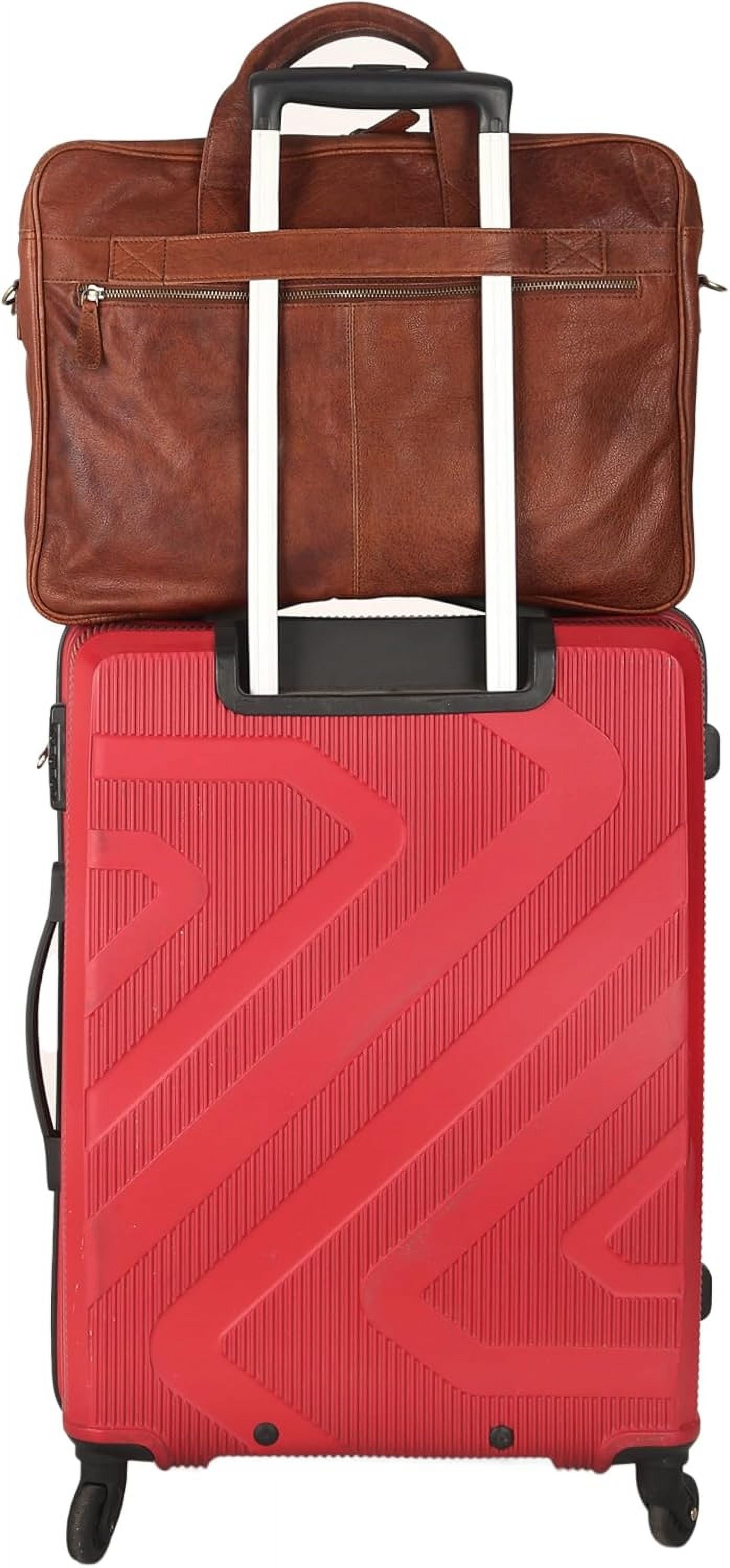 KomalC Leather briefcase 16 inch Laptop Messenger Bag for Men and Women Best Office Satchel Bag - Image 2