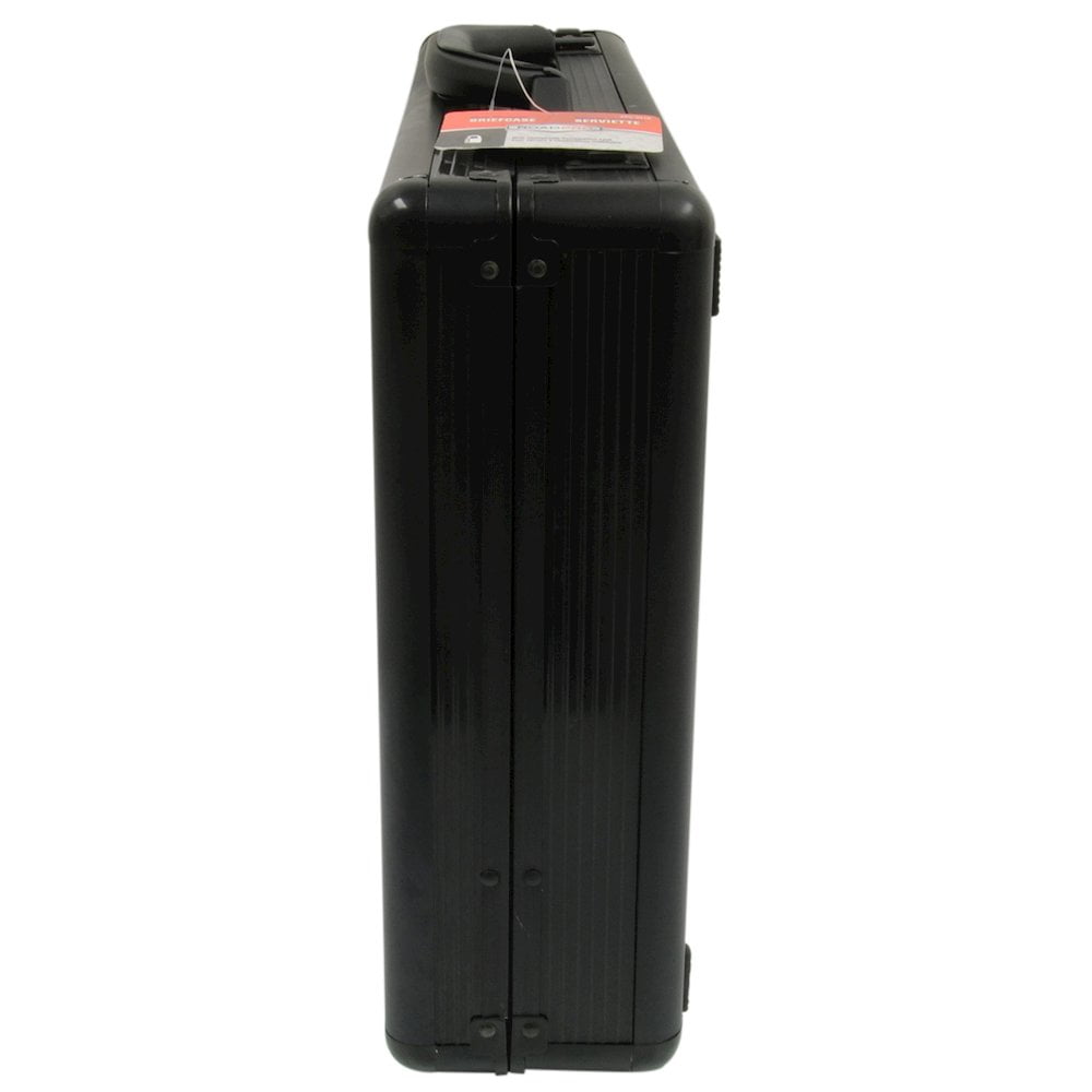 Unisex Anti-Theft Aluminum Briefcase with Combination Locks, Black - Image 3