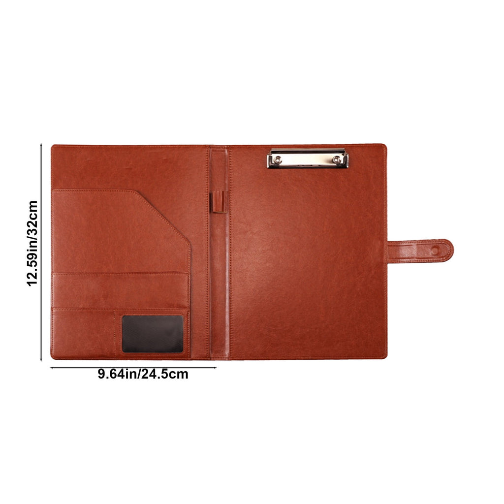 A4 Business Leather Folder Portfolio with Magnetic Closure for Office Learning Document Storage 12.59x9.64 Inch Suit ... - Image 4