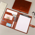 A4 Business Leather Folder Portfolio with Magnetic Closure for Office Learning Document Storage 12.59x9.64 Inch Suit ...