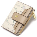 Small Wallet for Women Slim Bifold Leather Credit Card Holder Purse Zipper Pocket Coin Wallets with ID Window