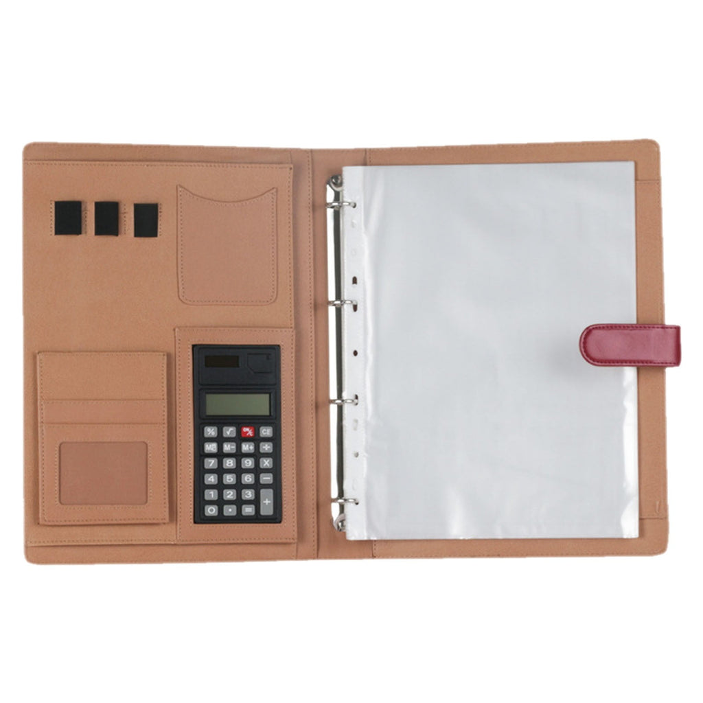 A4 Leather Padfolio with 3 Ring Portfolio Binder with Clipboard Padfolio for Women Men Office Three Binders Organizer...