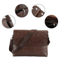 BUTORY Men Handbag Messenger Shoulder Bag Pu Leather Messenger Shoulder Briefcase Vintage Unisex Laptop College School Satchel Travel Bag