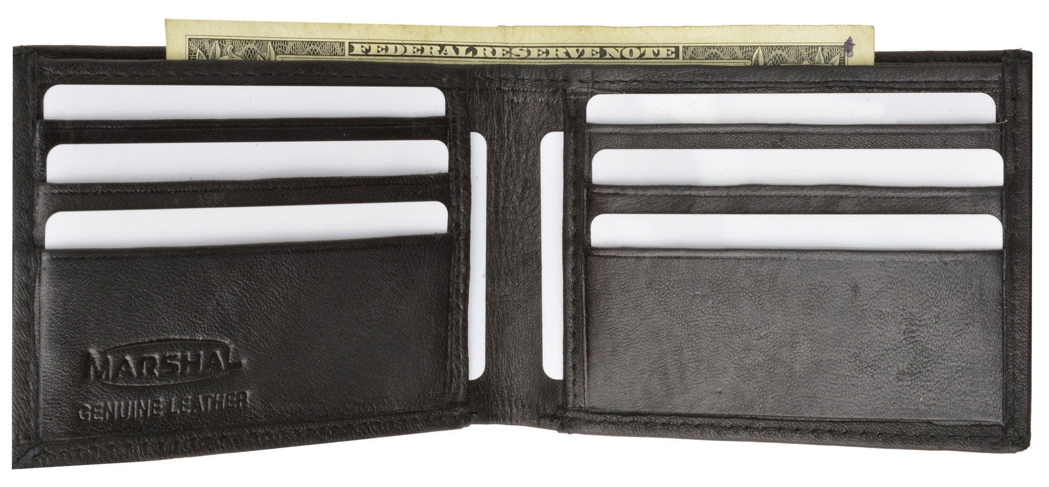 Bifold Lambskin Leather Outside ID Window Mens Wallet 1358 (C)