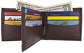 Bifold Men's Genuine Leather Center Flap Multi Card Holder Wallet NEW